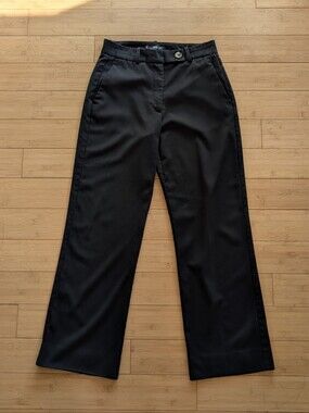 Mango Mid-Rise Black Tailored Trousers